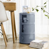 Waterproof Round Cabinet Storage Shelf Abs Cylinder Cupboard Bedroom Bathroom UK