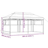 Foldable Party Tent - with 3 Sidewalls Taupe A0F4