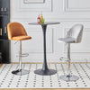 Set of 2 Modern Velvet Bar Stools Breakfast Home Kitchen Chair Bar Bistro Orange