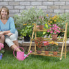 Flower Stand Plant Display Rack 3-Tier Foldable Wood Garden Patio