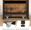 Storage Ottoman Bench Padded Seat Cushion Storage Chest with 2 Drawers