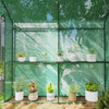 Walk in Garden Greenhouse w/Shelves Steeple Grow House 120 x 186 x 190 cm Green