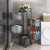 6-Tiers Kitchen Rotating Storage Trolley Cart Free Standing Vegetable Shelf 90cm