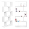 Tall Bookcase Shelving Storage Unit 5 Tier Adjustable Shelves Wooden Living Room