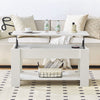 Coffee Table With Lift Up Tabletop & Hidden Storage Space White Home Modern New