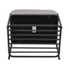 Upholstered Shoe Bench Stool Fabric Padded Seat Side Chair Shoes Storage Rack UK