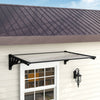 Straight Door Awning Patio Window Front Back Shelter Canopy Sun Shade Rain Cover
