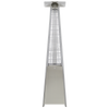 Gas Pyramid Patio Heater - Outdoor/Garden - Glass Tube - 13kw- Silver - Dellonda