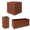 L/XL/XXL Cube Steel Garden Planter Patio Box Flowers Plant Pot Trough Raised Bed