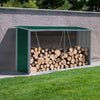 Extra Large Outdoor Wooden Log Store Metal Garden Shed Firewood Stacking Storage