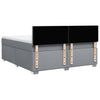 Box Spring Bed with Mattress Frame Light Grey 180x200 cm Fabric vidaXL