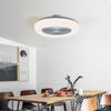 Round LED Ceiling Fan Light Dimmable Living Room Chandelier Lamp Remote Control