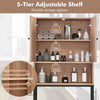 Over The Toilet Storage Cabinet Bathroomw/Adjustable Bottom Bar-Natural