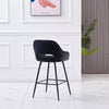2 X Bar Stools Velvet Breakfast Chair Kitchen High Counter Stool Pub Restaurant