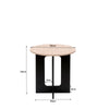 Mid Century 50cm Round Coffee Table Side Table for Living Room&Apartment Wooden