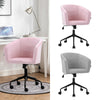 Velvet Padded Office Chair Adjustable Swivel Desk Chair Tub Seat for Home Office