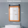 Rustic Wall Mounted Mirror Farmhouse Style Decorative Vanity Wall Mirror