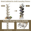 10-Tier Wooden Bookshelf Tree Shaped Display Storage Rack Utility Organizer Rack