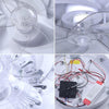 LED Ceiling Fan Light Dimmable Living Room Chandelier Lamp With Remote Control