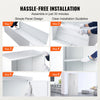 VEVOR Metal Storage Cabinet w/ 3 Keys Adjustable Shelves & Magnetic Door White