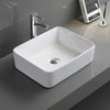 Bathroom Counter Top Ceramic Wash Basin Cloakroom Gloss Sink Rectangular 2 Size