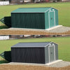 12x10 FT Metal Garden Shed Outdoor Storage House Apex Roof with Free Foundation