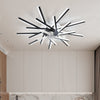 LED Ceiling Fan Light Dimmable Living Room Chandelier Lamp With Remote Control