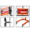 2X1000W Car Infrared Paint Heating Heater Lamp Spray/Baking Workshop Curing Lamp