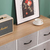5 Drawers Chest of Drawers with Wood Tabletop Fabric Drawers for Bedroom