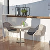 Modern Wood Grain Bar Table with Square/Round Tabletop and Metal Base Home Pub