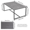 Marble Coffee Table Side End Table Home Office SHop Furniture Solid Metal Frame