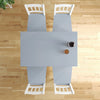 Dining Table and Chairs for 4 People,Kitchen Table Set,Grey&White,Solid Wooden