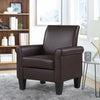 Leisure Faux Leather Accent Arm Chair Living Room Bedroom Comfy Single Sofa Seat