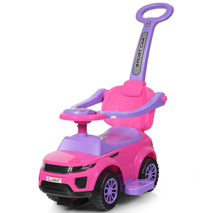 3 in 1 Baby Ride on Push Car Toy Kids Stroller Sliding Walking Car with Horn