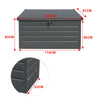 Steel Storage Box Garden Cushion Shed Container Tools Cabinet 350L Anthracite