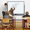Double Sided Magnetic Whiteboard Adjustable Mobile Revolving Board with Magnets