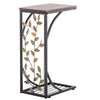 coffee tables Leaf Pattern Iron Side Table Coffee Table Brown