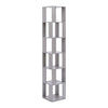 Rotatable 6 Tier Slim Corner Cabinet Bookcase Bookshelf Living Room Bedroom Grey
