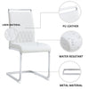 Dining Chairs Set of 2 Faux Leather with Stylish Chrome Cantilever Metal Frame