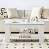 Coffee Table With Lift Up Tabletop & Hidden Storage Space White Home Modern New