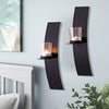 Pair of Metal Wall Candle Holders Stand Sconce Glass Tea Light Holder Home Decor