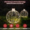 COSTWAY 3 Pack Christmas LED Light Balls Outdoor Hanging Light Spheres