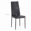 2/4/6pcs Faux Leather Velvet Fabric Dining Chairs Metal Legs Dining Room Kitchen
