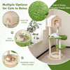 Wooden Cat Tree 139 cm Tall Cat Climbing Stand 5-Layer Cat Activity Center