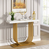 Tribesigns Tribesigns 100 Cm Console Table, Modern Faux Marble Entryway Foyer Ta