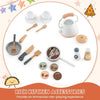 Kids Corner Wooden Play Kitchen with Coffee Machine & Slide-White