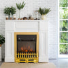 Electric Fireplace 1 & 2KW LED Fire for Living Room Golden
