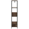 Clothes Rack with Shelves Brown Oak Engineered Wood H5T1