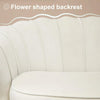 Modern Velvet Loveseat Sofa with Petal Backrest - 2 Seater