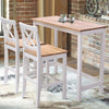 Breakfast Bar Table & 2 Chairs Set Pine Wood Kitchen Living Room Wall Side Unit
